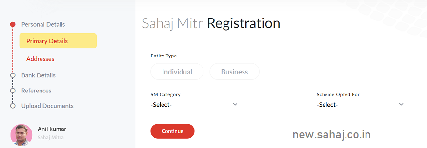 Sahaj Mitr Registration