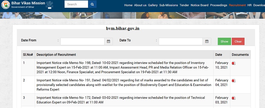 Bihar Nal Jal Recruitment online