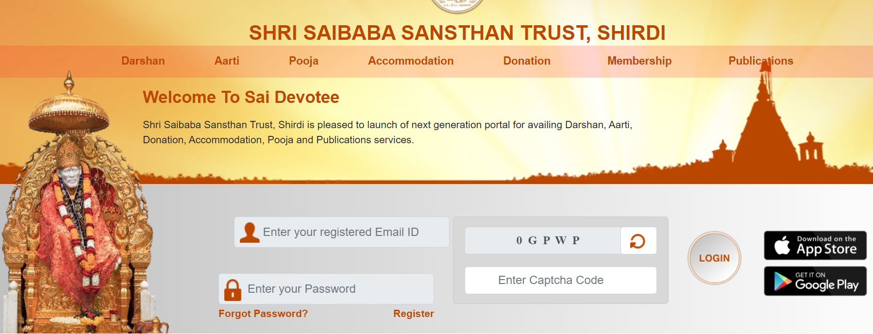 Sai Baba Darshan Ticket Booking