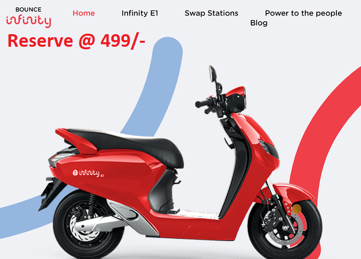 Dealership: Bounce Infinity E1 Electric Scooter Booking Cost/Price